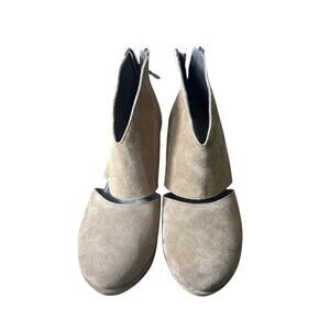 Cordani Brown Suede Rounded Toe Wedges sz 38 (7.5)